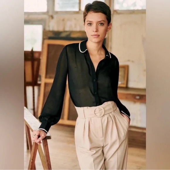 Tops - 100% silk Size 36 or US 4 Sézane sheer top